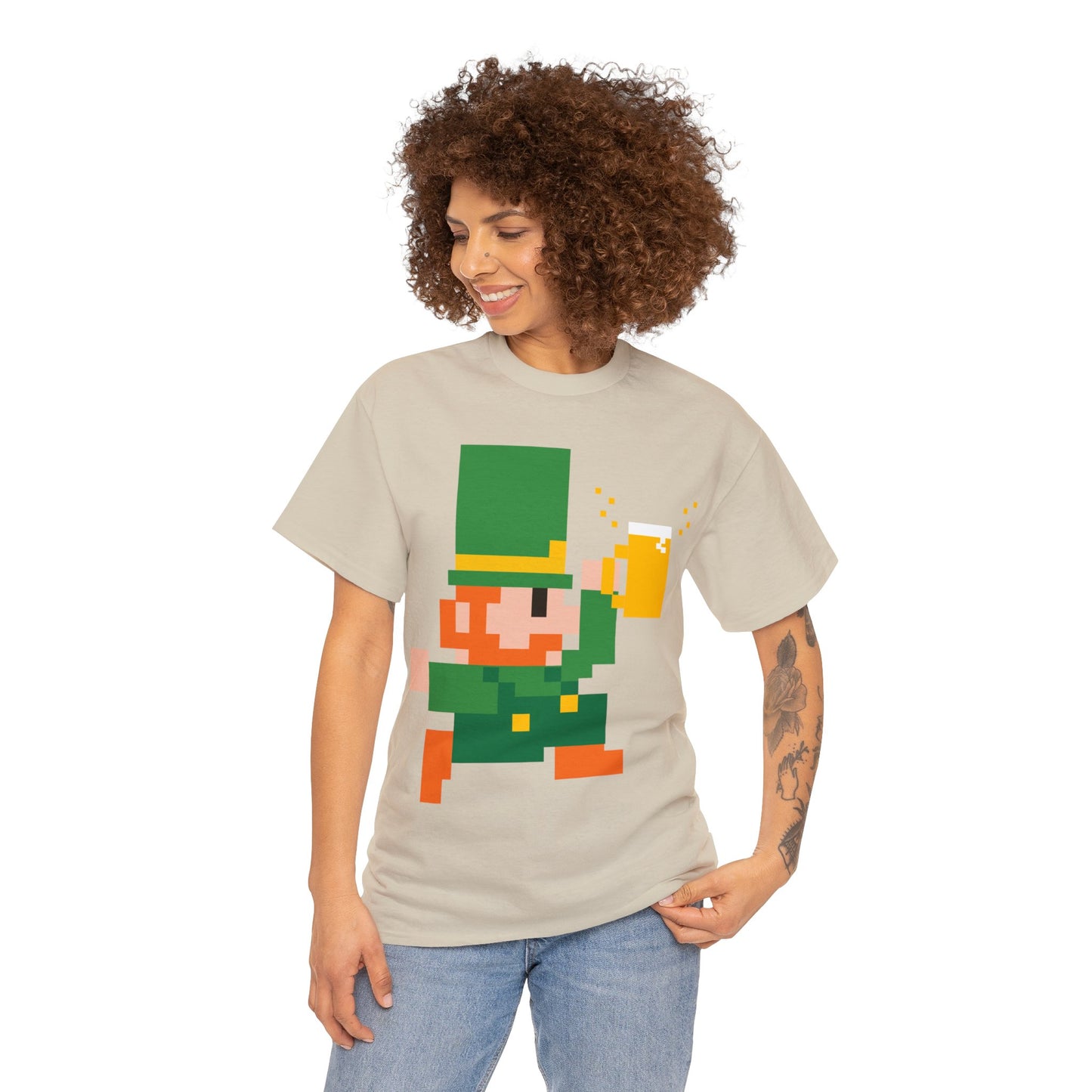 St. Patrick's Day Leprechaun Unisex Heavy Cotton Tee