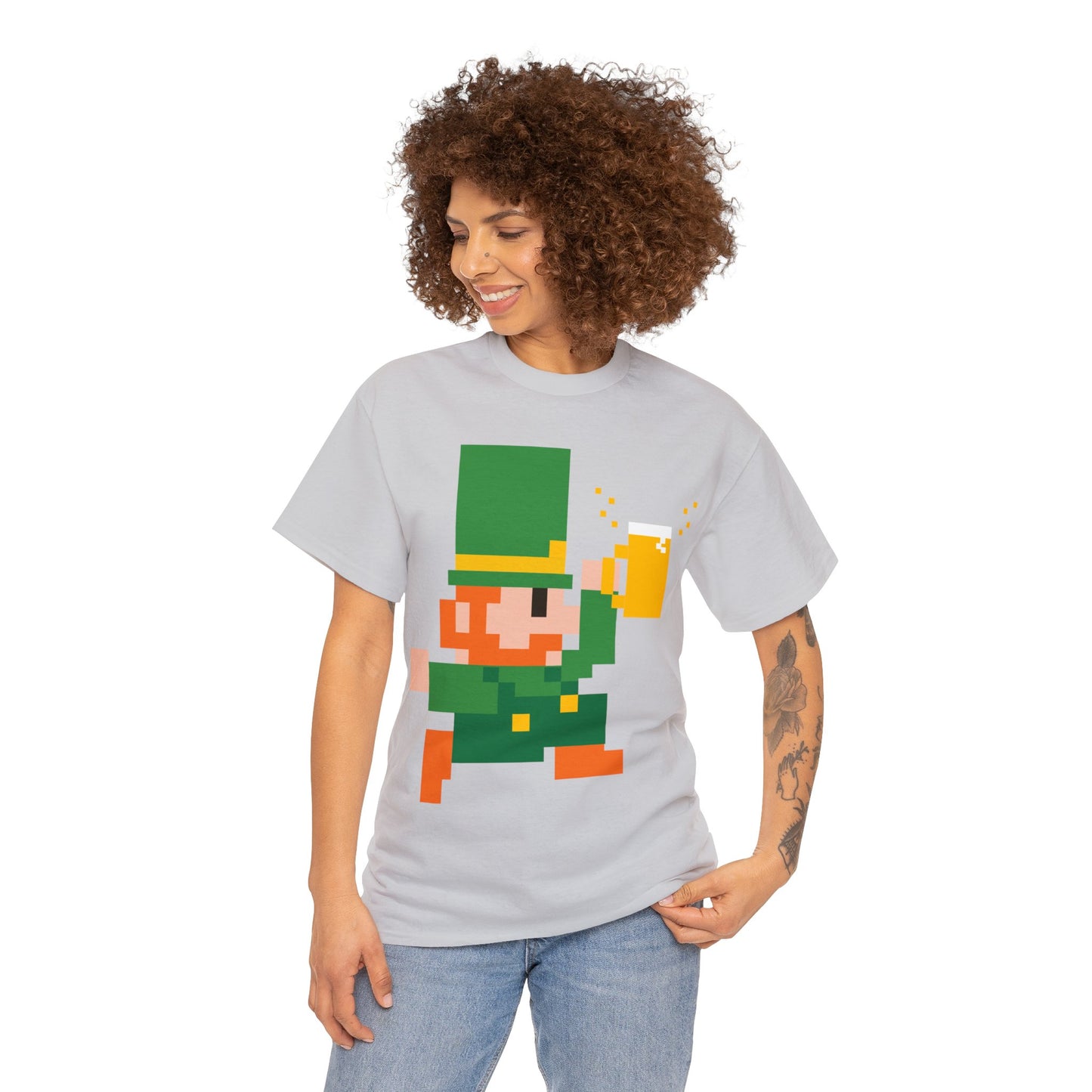 St. Patrick's Day Leprechaun Unisex Heavy Cotton Tee