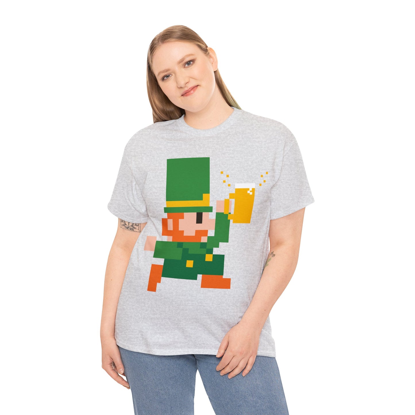 St. Patrick's Day Leprechaun Unisex Heavy Cotton Tee