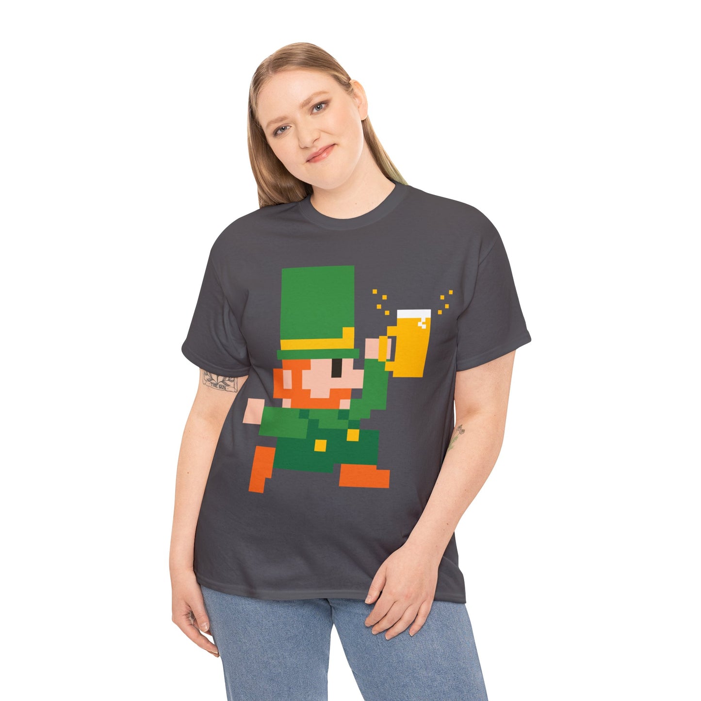 St. Patrick's Day Leprechaun Unisex Heavy Cotton Tee