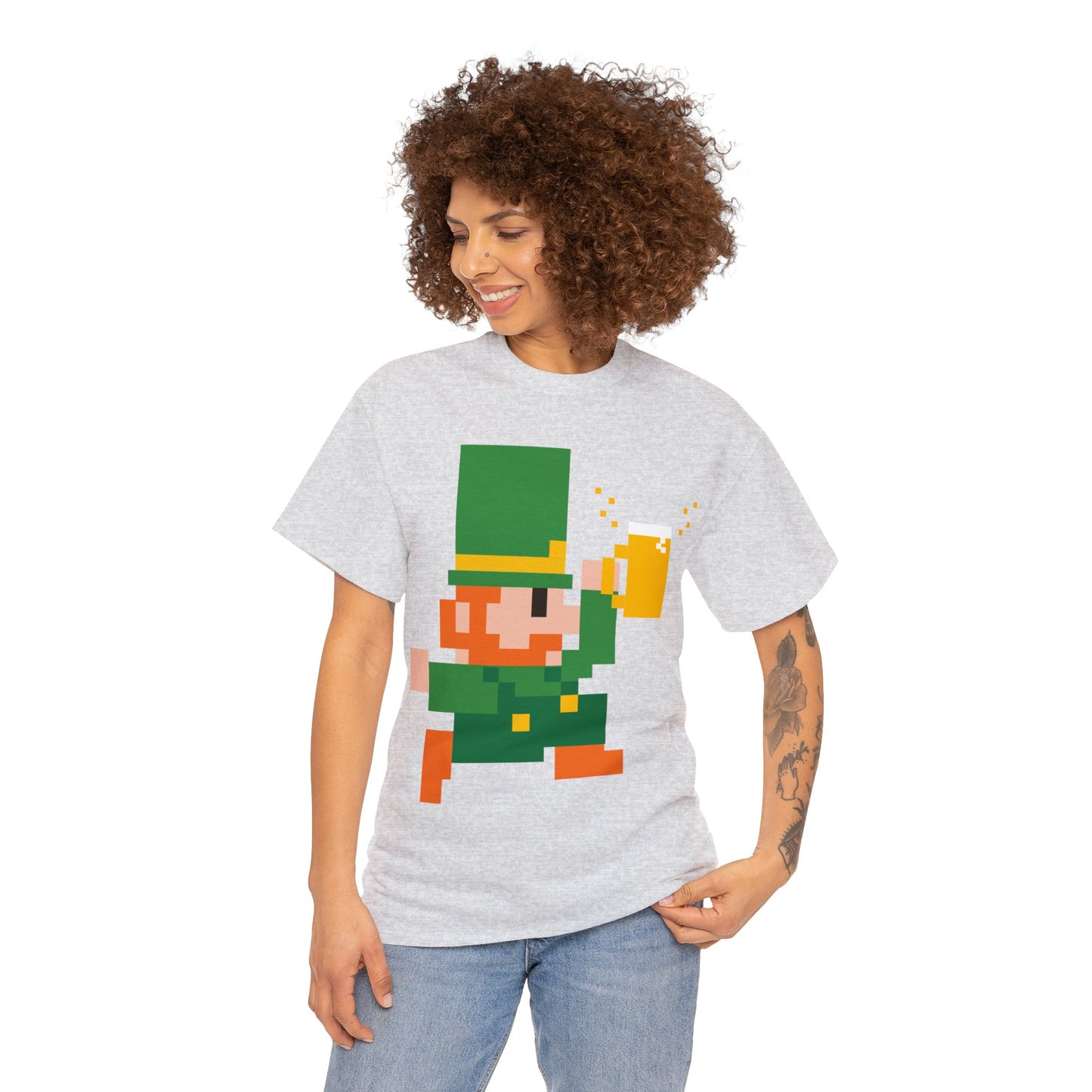 St. Patrick's Day Leprechaun Unisex Heavy Cotton Tee