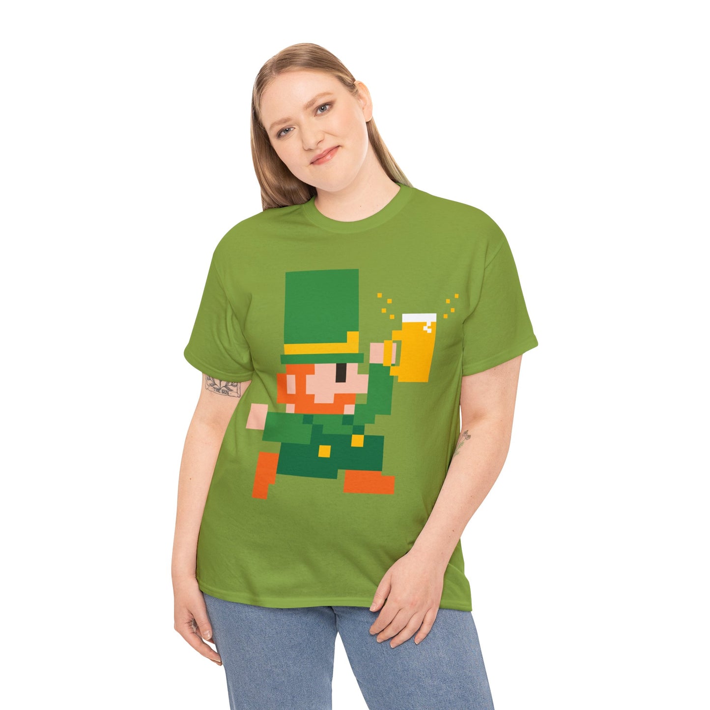 St. Patrick's Day Leprechaun Unisex Heavy Cotton Tee