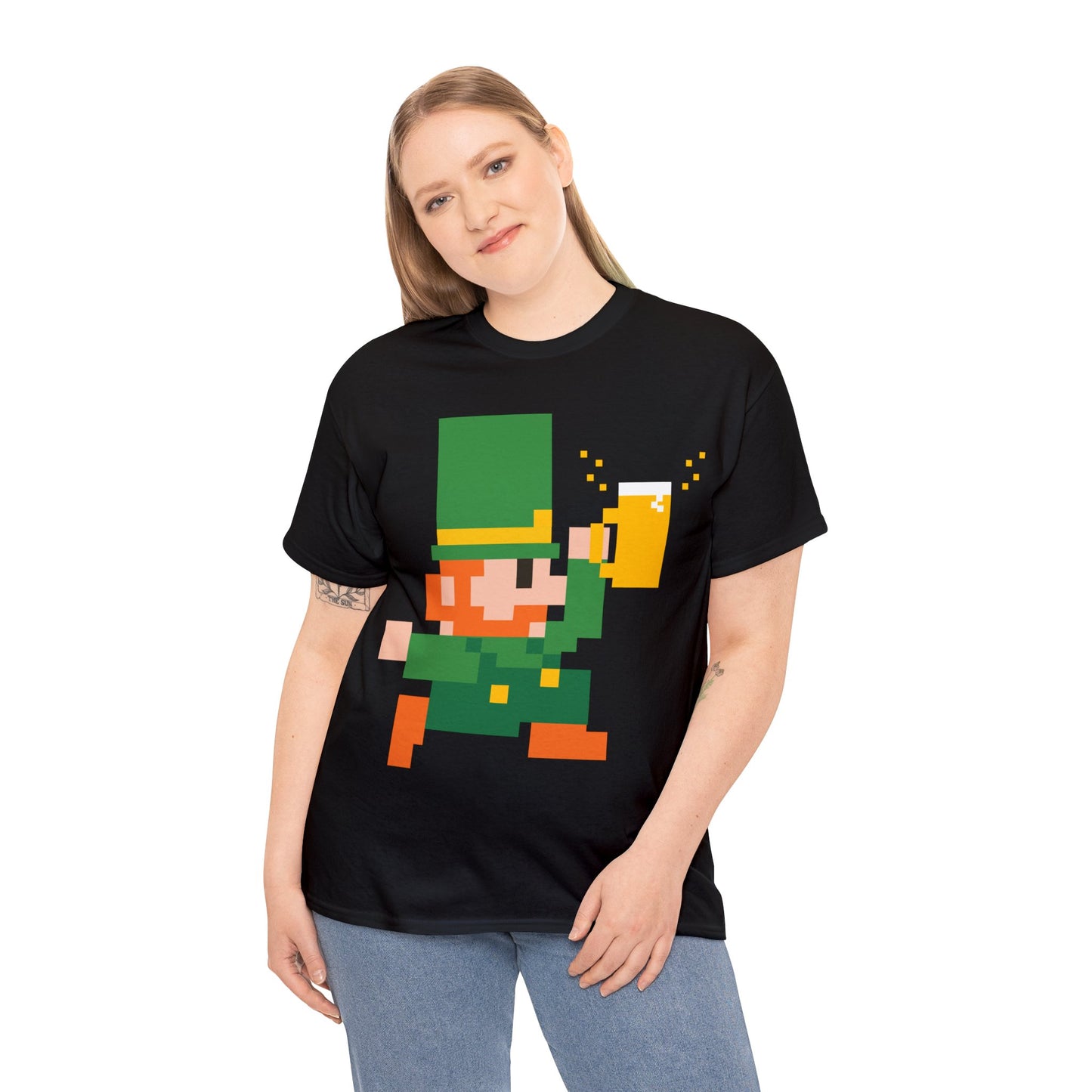 St. Patrick's Day Leprechaun Unisex Heavy Cotton Tee