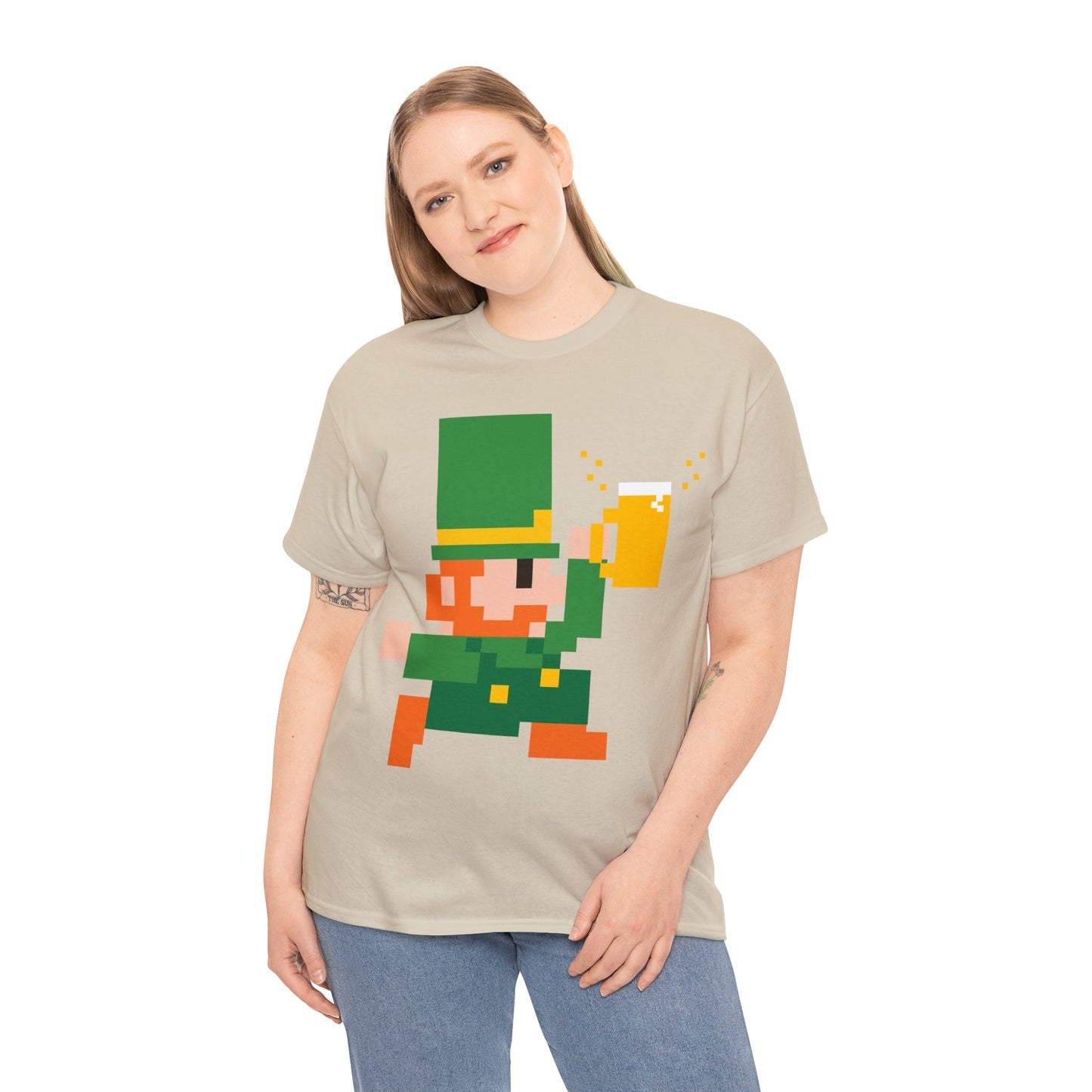 St. Patrick's Day Leprechaun Unisex Heavy Cotton Tee