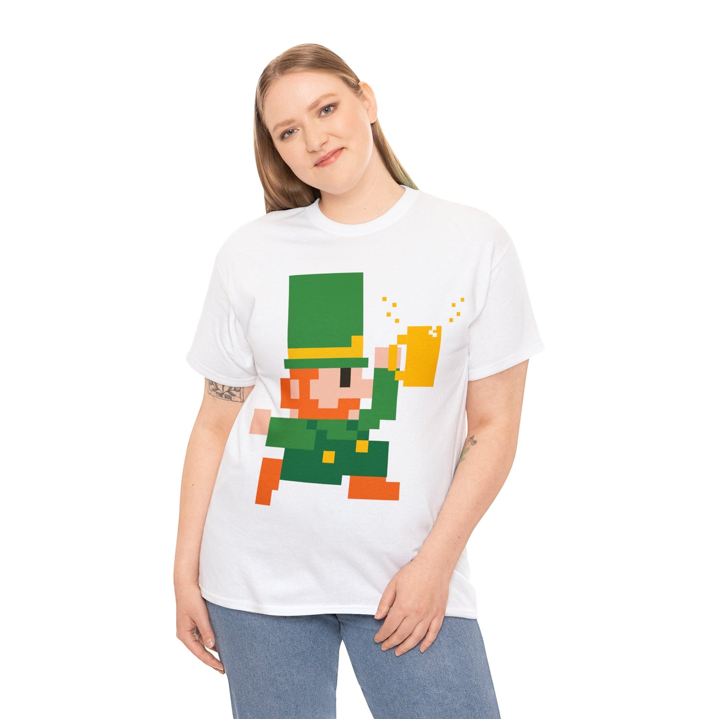 St. Patrick's Day Leprechaun Unisex Heavy Cotton Tee