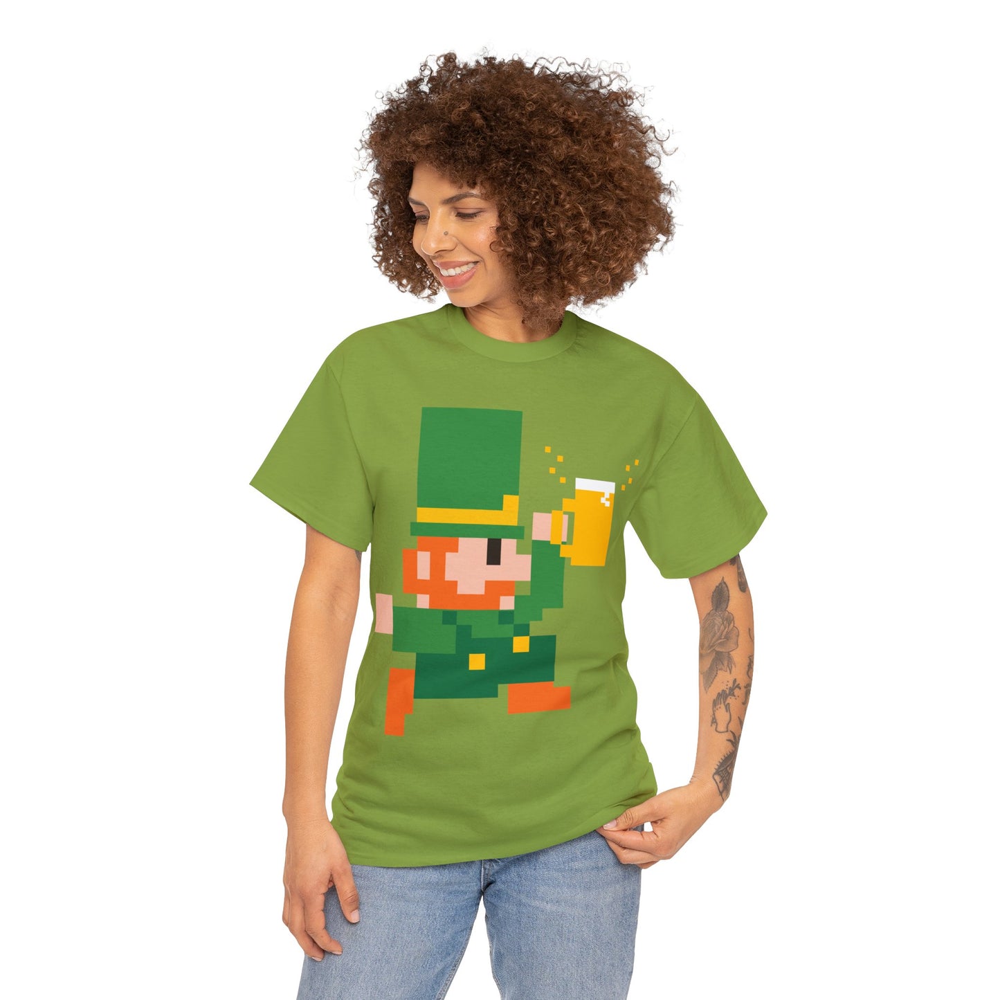 St. Patrick's Day Leprechaun Unisex Heavy Cotton Tee